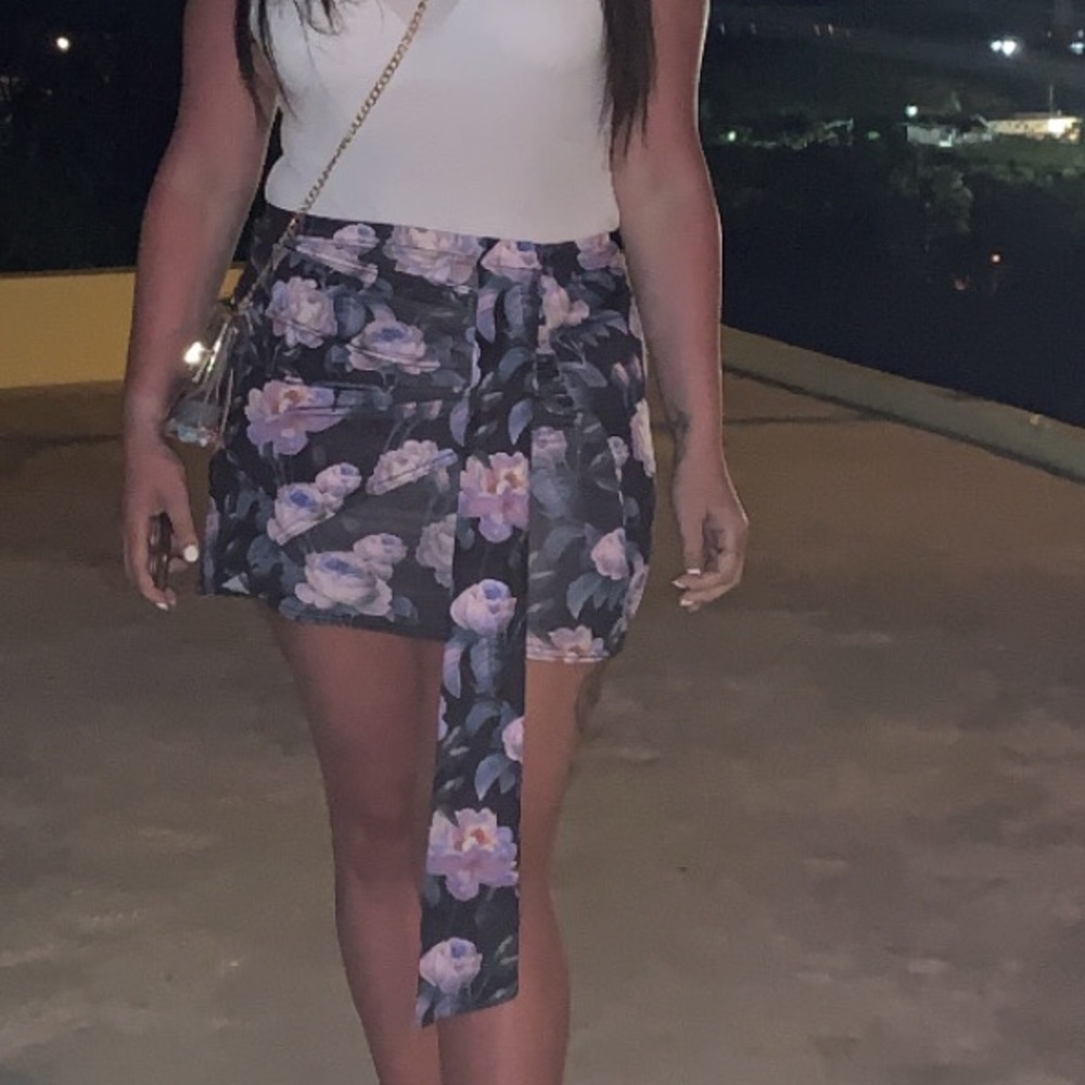 COPY - Soft pink and Lilac floral skirt